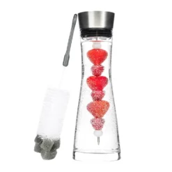 Wasserkaraffe Glas 1 L Mit Früchtespieß Edelstahl Ausguss -Küchenzubehör 3759b1af9dabab9f4a705bc57b7c7a8b