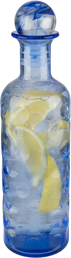 APS Glaskaraffe -ICEBLUE- /// Ø 8 Cm, H: 30 Cm, 0,8 Liter /// Glas, Blau, Silikon /// 10723 1 APS Glaskaraffe -ICEBLUE- /// Ø 8 Cm, H: 30 Cm, 0,8 Liter /// Glas, Blau, Silikon /// 10723