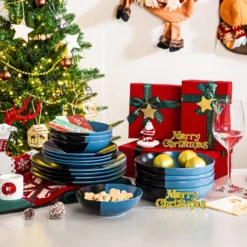 Tafelservice 8 Personen, Vancasso 32 Teiliges Accel Geschirrset Aus Steingut, Modernes Geschirr Kombiservice Set, Rund -Küchenzubehör 37b21a6675beb6a35d2a436eb28b71da