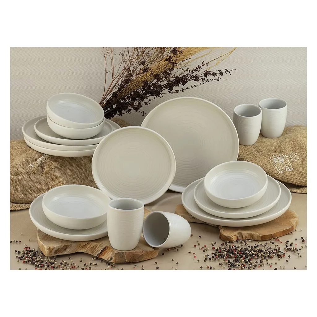 CreaTable 33320 Tafelservice Rondo Schiefer Für 6 Personen, Steinzeug, Schwarz (1 Set, 12-teilig) 9 CreaTable 33320 Tafelservice Rondo Schiefer Für 6 Personen, Steinzeug, Schwarz (1 Set, 12-teilig) – Bild 9