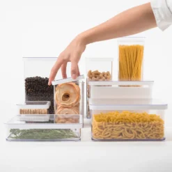 ROTHO Set Premium Dosen 5 Tlg. LOFT, Farbe:Transparent / Weiß -Küchenzubehör 3b9868580956015bc474f9951557879e