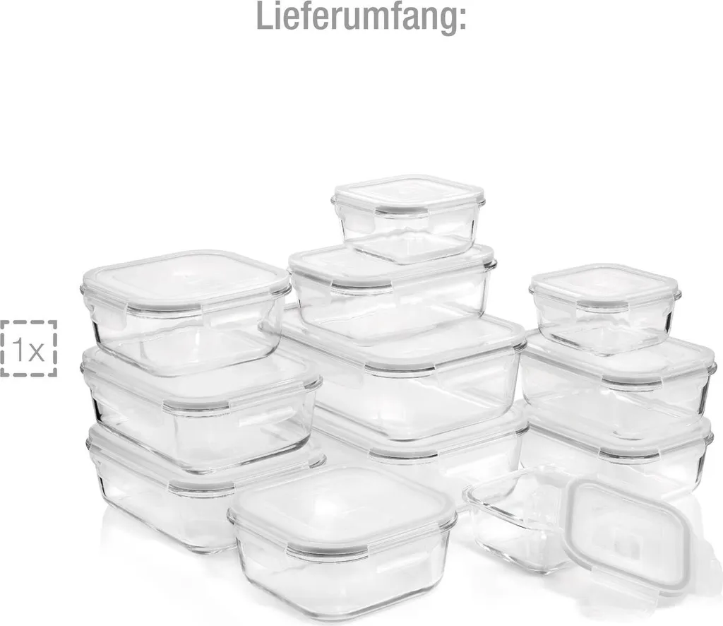 Sänger Frischhaltedosen Set Aus Glas 12er Set 11 Sänger Frischhaltedosen Set Aus Glas 12er Set – Bild 11