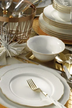 Kütahya Porselen Ilay 24 Teile Porzellan Geschirr Set Gold BNILY24Y2520 -Küchenzubehör 3c2b1ecb2daffb3d6480345ace9b5b56