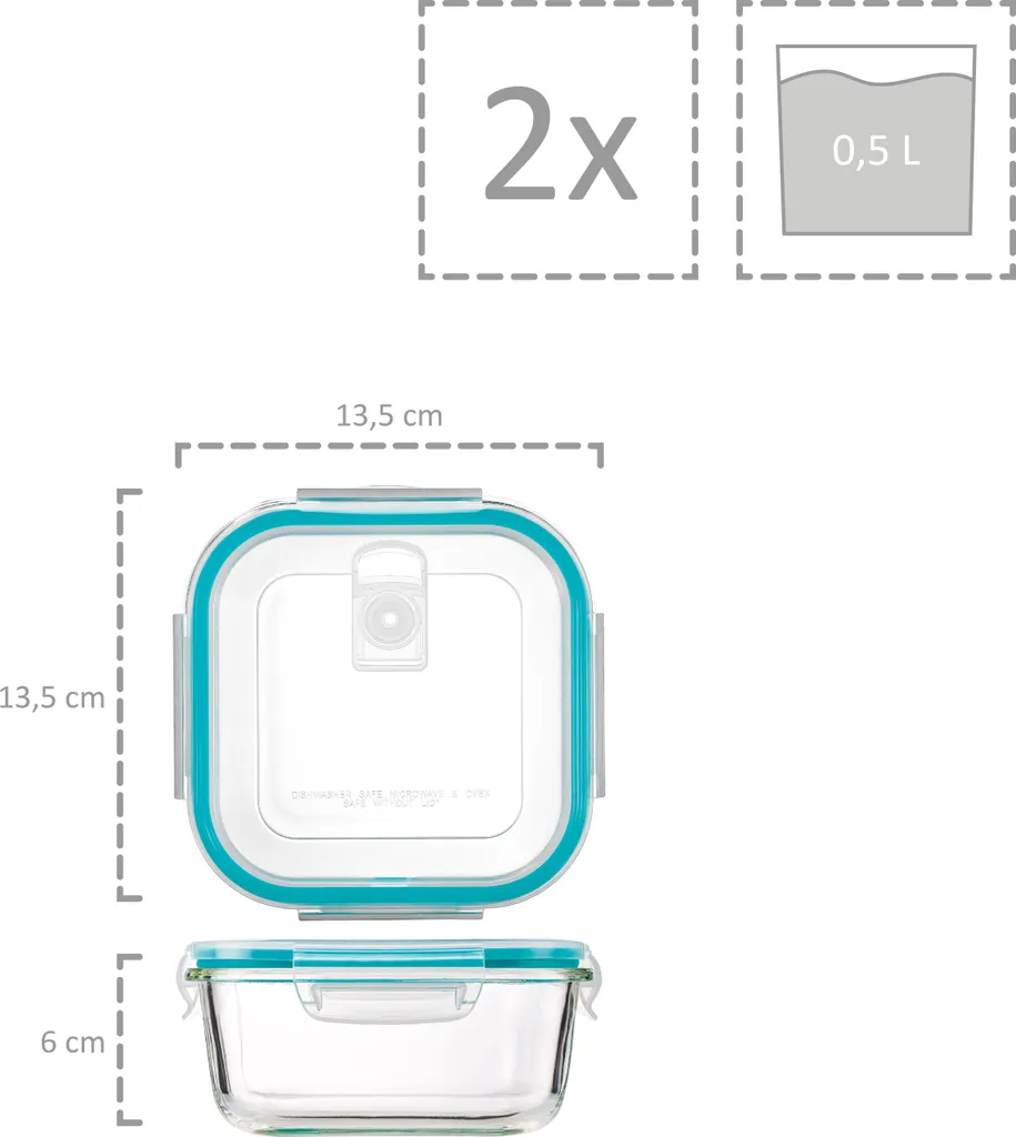 Sänger Frischhaltedosen Set Aus Glas 12er Set 5 Sänger Frischhaltedosen Set Aus Glas 12er Set – Bild 5