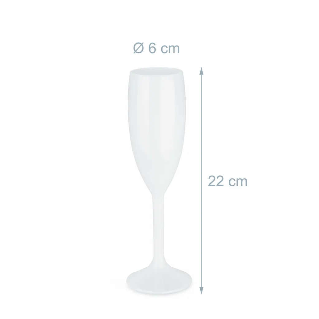 Relaxdays Sektgläser Kunststoff 6er Set 4 Relaxdays Sektgläser Kunststoff 6er Set – Bild 4