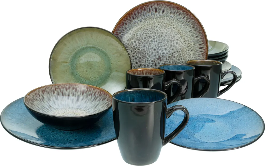 CreaTable 23629 Kombiservice Bali Für 4 Personen, Steinzeug, Mehrfarbig (1 Set, 16-teilig) 4 CreaTable 23629 Kombiservice Bali Für 4 Personen, Steinzeug, Mehrfarbig (1 Set, 16-teilig) – Bild 4