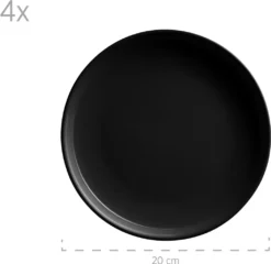 Mäser 931961 Kombiservice Alenia Für 4 Personen, Steinzeug, Schwarz (1 Set, 16-teilig) -Küchenzubehör 3f0a36ee2e890340cca4de71f2322dc3