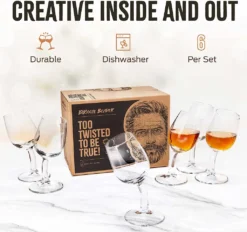 Brooze Bender Schnapsgläser 6er Set Stamper Glas Mit Stil Shot Vodka Likör Ouzo -Küchenzubehör 40552ea1d98729eb5f4f1def26a755f6