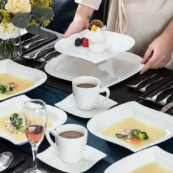 MALACASA, Serie Elvira, 60 Tlg. Cremeweiß Porzellan Geschirrset Kombiservice Tafelservice Mit Tassen, Untertassen, Dessertteller, Suppenteller Und Flachteller Für 12 Person 13 MALACASA, Serie Elvira, 60 Tlg. Cremeweiß Porzellan Geschirrset Kombiservice Tafelservice Mit Tassen, Untertassen, Dessertteller, Suppenteller Und Flachteller Für 12 Person -Küchenzubehör 41dcf19a5690ed9119e37dfa66c58493