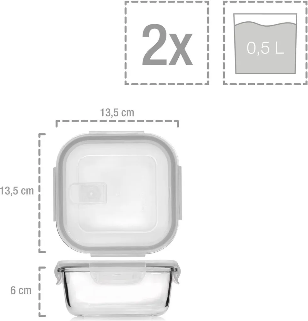 Sänger Frischhaltedosen Set Aus Glas 12er Set 9 Sänger Frischhaltedosen Set Aus Glas 12er Set – Bild 9