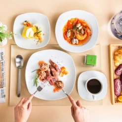 MALACASA, Serie Elisa, 60 Tlg. Porzellan Tafelservice Geschirrset Mit 12 Kaffeetassen, 12 Untertassen, 12 Dessertteller, 12 Suppenteller, 12 Essteller 12 MALACASA, Serie Elisa, 60 Tlg. Porzellan Tafelservice Geschirrset Mit 12 Kaffeetassen, 12 Untertassen, 12 Dessertteller, 12 Suppenteller, 12 Essteller -Küchenzubehör 430008a20cdfe9838a777a77de931f05