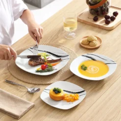 VEWEET, Tafelservice 'Teresa' Aus Porzellan, 36-teilig Geschirrset, Kombiservice Mit Dessertteller, Speiseteller Und Suppenteller 11 VEWEET, Tafelservice 'Teresa' Aus Porzellan, 36-teilig Geschirrset, Kombiservice Mit Dessertteller, Speiseteller Und Suppenteller -Küchenzubehör 4476b60d24828eeaafd549ccc0a16d8d