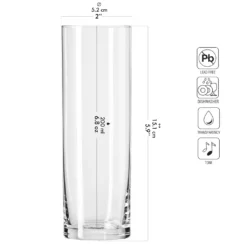 KROSNO Hohe Wassergläser, 6er-Set, 200 Ml -Küchenzubehör 4532e6c5042f479e9ef499bff4995d38
