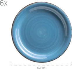 Mäser 931601 Frühstücksset Lumaca Für 6 Personen, Steingut, Dunkelblau (1 Set, 18-teilig) -Küchenzubehör 4549253f043313fb6cc7b5936a1b292d