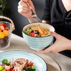 Vancasso Kombiservice »BONBON« Gesschirrset Aus Steinzeug, 24 Teiliges Tafelservice Set, Vintage Aussehen -Küchenzubehör 458320675adbf23e4707d88aef8626a5