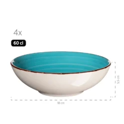 Mäser 931499 Lumaca Vintage Geschirr-Set Für 4 Personen, Handbemaltes Keramik Kombiservice, Steingut, Bunt, 16-teilig (1 Set) -Küchenzubehör 45a66a0bfcc8092d7ed7207f35801f4e