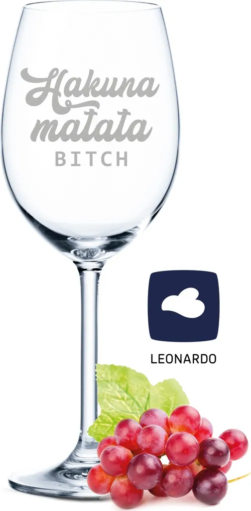 Leonardo Weinglas Mit Gravur - Hakuna Matata Bitch - Geschenk Für Hobby-Sommelier & Weinliebhaber - Weingläser - Geburtstagsgeschenk Für Frauen & Männer 1 Leonardo Weinglas Mit Gravur - Hakuna Matata Bitch - Geschenk Für Hobby-Sommelier & Weinliebhaber - Weingläser - Geburtstagsgeschenk Für Frauen & Männer