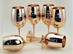 Moët & Chandon Champagnergläser Kupfer 6er Set Echtglas -Küchenzubehör 46b01a63a68cfb1221f06cbac3b97917