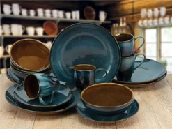 CreaTable 22861 Kombiservice Mallorca Für 4 Personen, Steinzeug, Mehrfarbig (1 Set, 16-teilig) -Küchenzubehör 47845711215b0da2e7470a0b8616b754