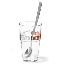 Leonardo Latte Macchiatto Becher 'Solo LM' Mit Löffel, 400ml, Ø 8,5 X 14,7cm (4er Set) -Küchenzubehör 47c8f65309d774370472a9a523f0a5f6