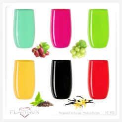 Bunte Elegante Trinkgläser 320ml (max. 400ml) Set 6 Teilig Wassergläser Saftgläser -Küchenzubehör 498b4d71f433651e59338dd9082cbbee