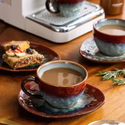 Vancasso Kaffeeservice »STARRY« 8-tlg Steinzeug Kaffeeset Mit Kaffeetasse, Untertasse -Küchenzubehör 4af205bde2bf8d5a633345ea743e78d5