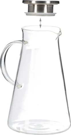 Relaxdays Glaskaraffe Mit Deckel 1,8 Liter -Küchenzubehör 4e6eaa968ba959ee4b01bdf6cb4e1a7e