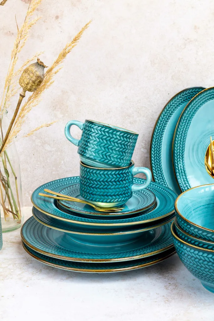 Mäser 931944 Tafelservice Prospero Für 4 Personen, Porzellan, Blau (1 Set, 8-teilig) 5 Mäser 931944 Tafelservice Prospero Für 4 Personen, Porzellan, Blau (1 Set, 8-teilig) – Bild 5