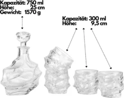 Echos Whiskyset | Whiskygläser | 7-Teiliges Whiskeyset | Geschenkset -Küchenzubehör 50fdc7323cd8522481c97c8abfdb0f84