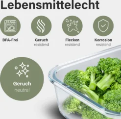 Classbach® Glas-Frischhaltedosen Mit Deckel, 9er-Vorratsdosen-Set/Vorratsgläser, Geeignet Für Mikrowelle, Spülmaschine Und Gefrierfach, Meal Prep Boxen Aus Glas, Perfekte Aufbewahrungsbox Küche -Küchenzubehör 52c1c25b6c9d2301fdc16d9ef1b53361