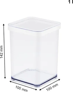 ROTHO Set Premium Dosen 5 Tlg. LOFT, Farbe:Transparent / Weiß -Küchenzubehör 54eb53eb3f7f568e0a449d3a4196bac1