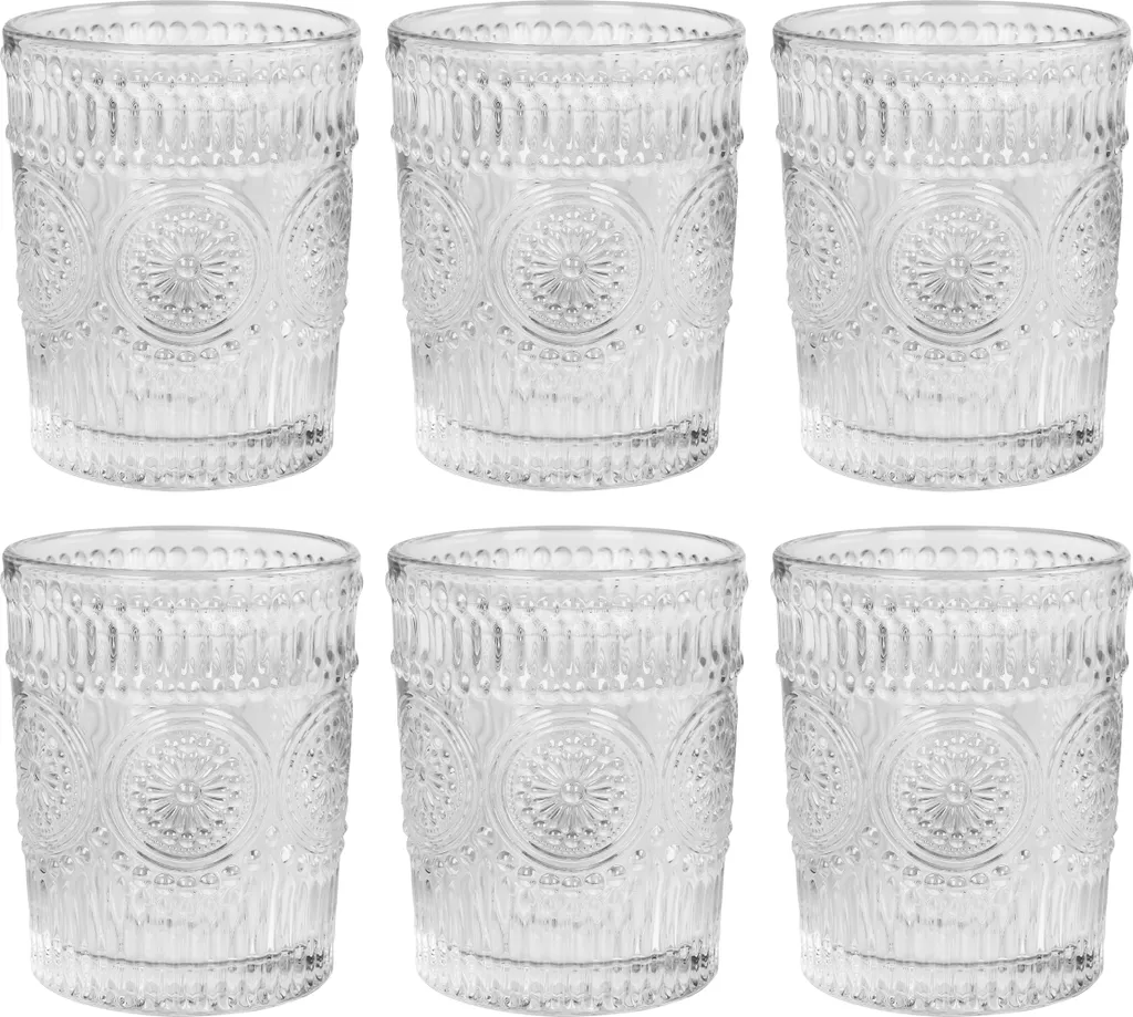 Krumble Wasserglas - Vintage - Trinkgläser - Wasserglas - Whiskeyglas - Spülmaschinenfest - 6 Stück - 260 Ml Pro Glas - Glas - Transparent 1 Krumble Wasserglas - Vintage - Trinkgläser - Wasserglas - Whiskeyglas - Spülmaschinenfest - 6 Stück - 260 Ml Pro Glas - Glas - Transparent