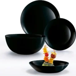 Geschirr Luminarc 9311622 Schwarz Gehärtetes Glas (19 Pcs) -Küchenzubehör 576cb2bbe7bf7a636b91cf5dc929cedb