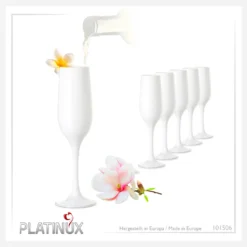 Weiße Sektgläser Set 6 Teilig Champagnergläser 160ml (max. 200ml) Aus Glas -Küchenzubehör 5d458afdaaa27f2547f4a92e2f97b69d
