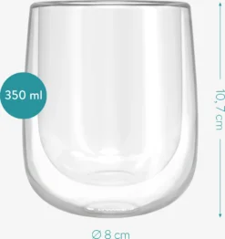 Navaris 4x Doppelwandige Gläser 350ml - Thermogläser Für Cappuccino Latte Macchiato Tee Wasser Cola Cocktails - 4er Set Kaffeegläser Borosilikat -Küchenzubehör 5d78a94e2bbac8d29fc3808ecfcdfd22