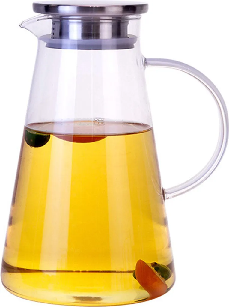 Glaskrug 2 Liter Karaffe Trinkflasche Aus Borosilikatglas Mit Deckel 2 Glaskrug 2 Liter Karaffe Trinkflasche Aus Borosilikatglas Mit Deckel – Bild 2