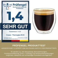 Creano Doppelwandige Espresso-Gläser, 4er-Set 100ml Thermo-Gläser Mit Schwebe-Effekt 11 Creano Doppelwandige Espresso-Gläser, 4er-Set 100ml Thermo-Gläser Mit Schwebe-Effekt -Küchenzubehör 60b5534962f8254466d484c1de88b9f1