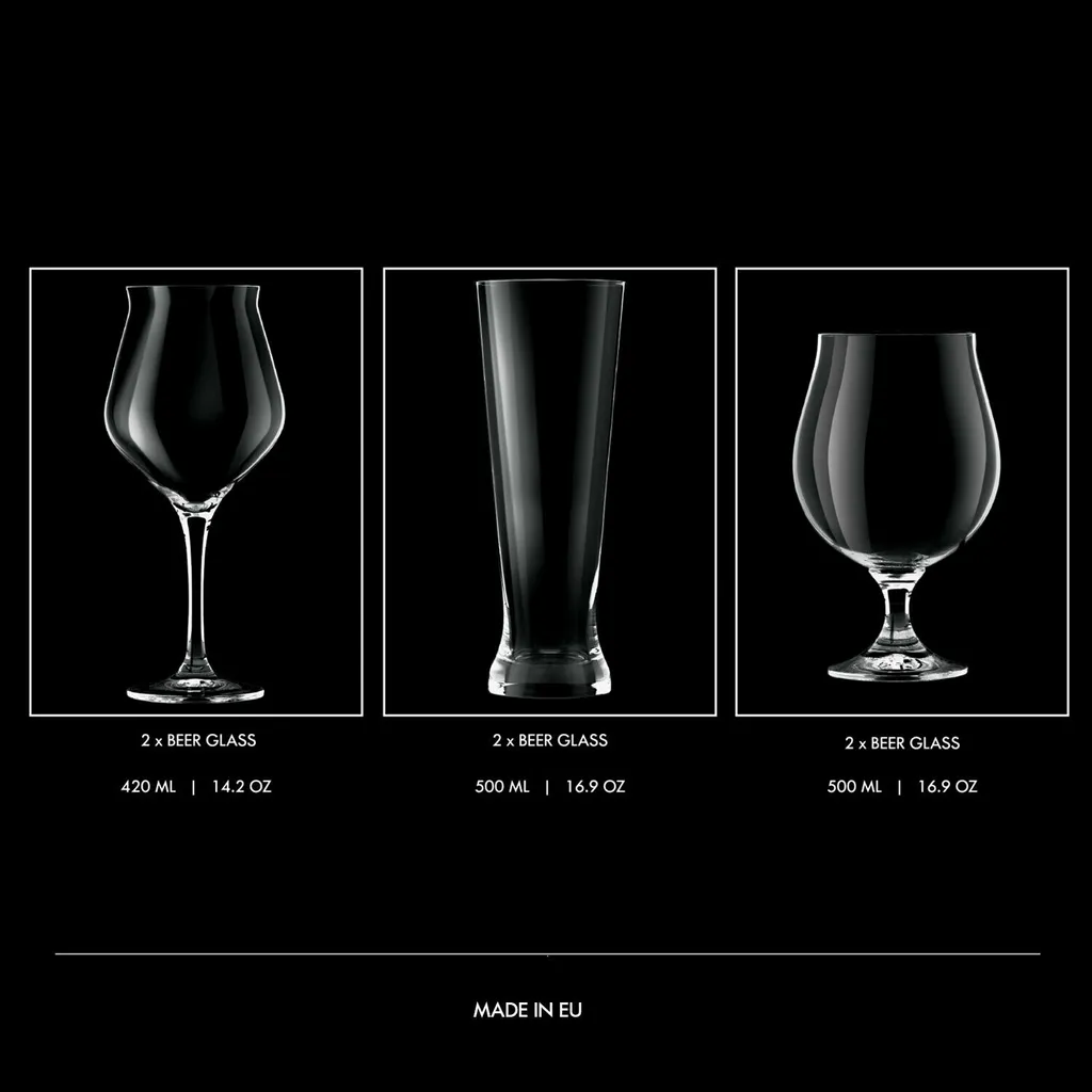 KROSNO Brewery Biergläser Bierkenner Set, 6er-Set, 420ml, 500 Ml 11 KROSNO Brewery Biergläser Bierkenner Set, 6er-Set, 420ml, 500 Ml – Bild 11