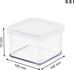 ROTHO Set Premium Dosen 5 Tlg. LOFT, Farbe:Transparent / Weiß -Küchenzubehör 65fb90cc0cc3f4fb56b1dc2bdec654a2