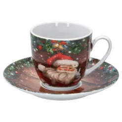 18tlg Kaffeeservice Santa 6 Personen Weihnachtsdekor Advent Weihnachtsmann Porzellan -Küchenzubehör 66f1e1ef45bab80a1961b9f5b8181d06