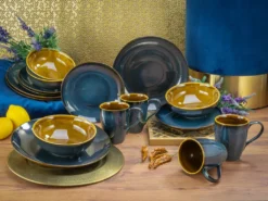 CreaTable 22861 Kombiservice Mallorca Für 4 Personen, Steinzeug, Mehrfarbig (1 Set, 16-teilig) -Küchenzubehör 6768867655e5630b755cf8cff70d7950