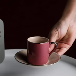 Artvigor, Porzellan Kaffeeservice, Bunt 12 Teilig Kaffee Set, Mit 6 Espressotassen 80 Ml, 6 Untertassen, Mehrfarbig -Küchenzubehör 68139441e99aa6d9eef7c4986933e211