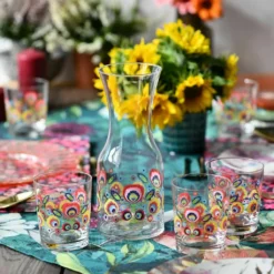 KROSNO Folk Bunt Wassergläser, 6er-Set, 250 Ml -Küchenzubehör 6b39997f9ba397ca4aa5ad5430404539