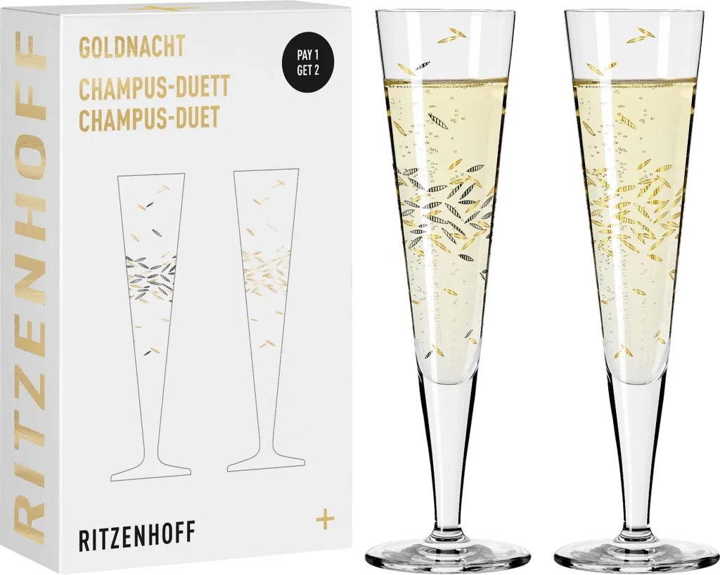 Goldnacht Champagnerglas-Set H22 Von Ritzenhoff Design Team 1 Goldnacht Champagnerglas-Set H22 Von Ritzenhoff Design Team