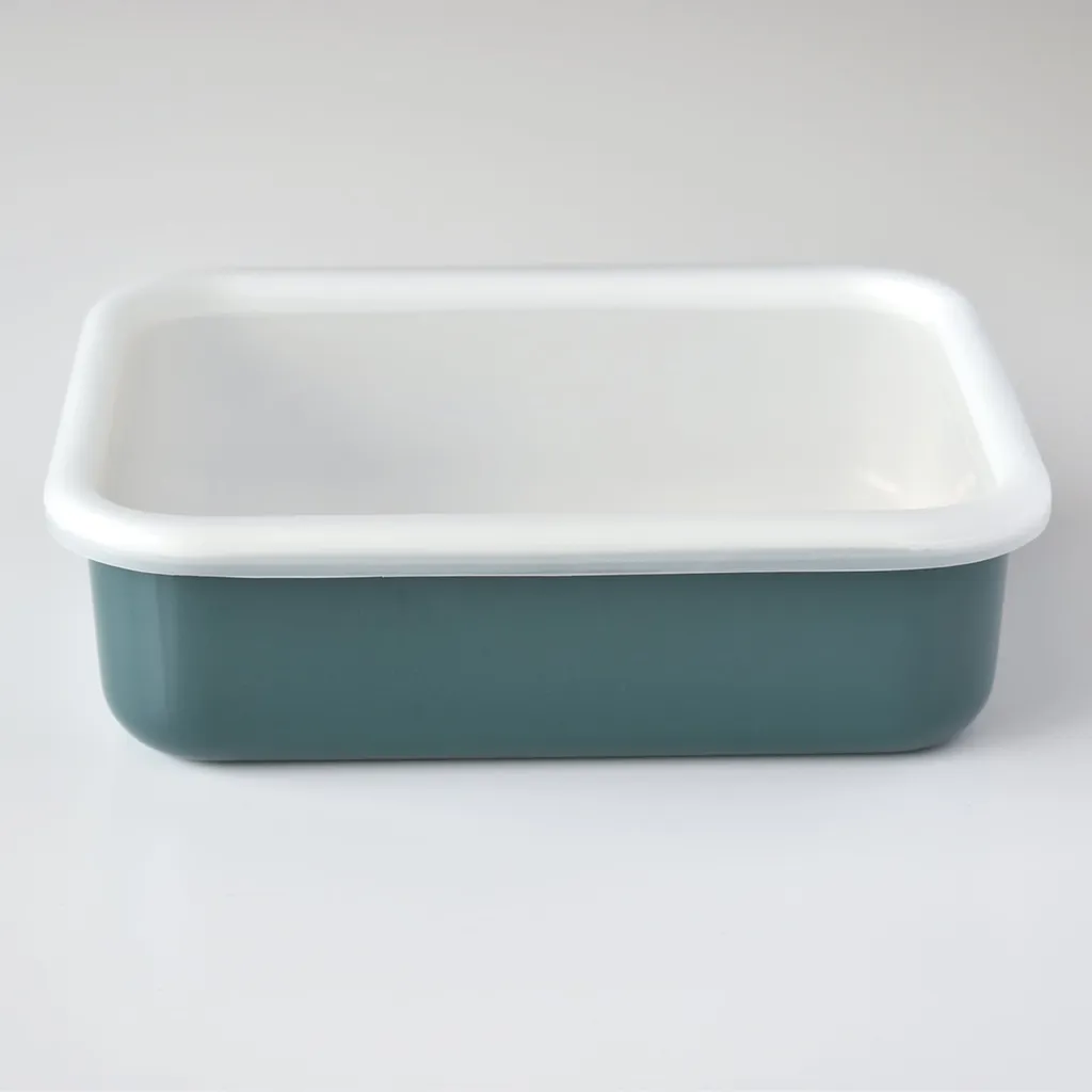 HoneyWare Frischhaltedose Color Line L 1,35l Flach Petrol Emaille 1 HoneyWare Frischhaltedose Color Line L 1,35l Flach Petrol Emaille