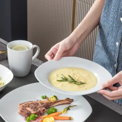 MALACASA, Serie Elisa, 100-teilig Tafelservice, Porzellan Kombiservice Mit Speiseteller, Suppenteller, Eierbecher, Kaffeetassen, Müslischalen, Dessertteller Für 12 Personen Grauweiß 9 MALACASA, Serie Elisa, 100-teilig Tafelservice, Porzellan Kombiservice Mit Speiseteller, Suppenteller, Eierbecher, Kaffeetassen, Müslischalen, Dessertteller Für 12 Personen Grauweiß -Küchenzubehör 6bfc8662e214e1957b0f41ffbd9f02b5