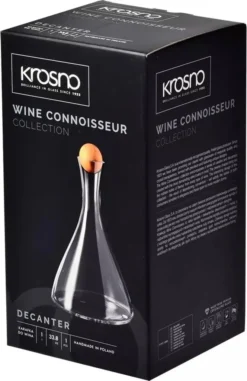 KROSNO Wine Connoisseur Wein Karaffe Rotwein Dekanter, 1000 Ml, Handgemacht -Küchenzubehör 6c47fc32514dfb597e0858d29631f0ff