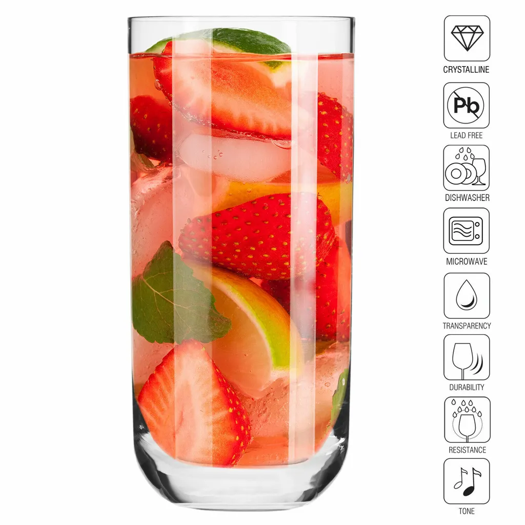 KROSNO Longdrinkgläser Wassergläser Trinkgläser | Set Von 6 | 360 ML | Glamour Kollektion | Perfekt Für Zuhause, Restaurants Und Partys | Spülmaschinenfest 6 KROSNO Longdrinkgläser Wassergläser Trinkgläser | Set Von 6 | 360 ML | Glamour Kollektion | Perfekt Für Zuhause, Restaurants Und Partys | Spülmaschinenfest – Bild 6
