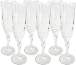 6er Set Kunststoff Champagner-Gläser Kristalleffekt 200ml / Ø6x22,5cm 9 6er Set Kunststoff Champagner-Gläser Kristalleffekt 200ml / Ø6x22,5cm -Küchenzubehör 6d315061065015afc77904cd7e11fd6b