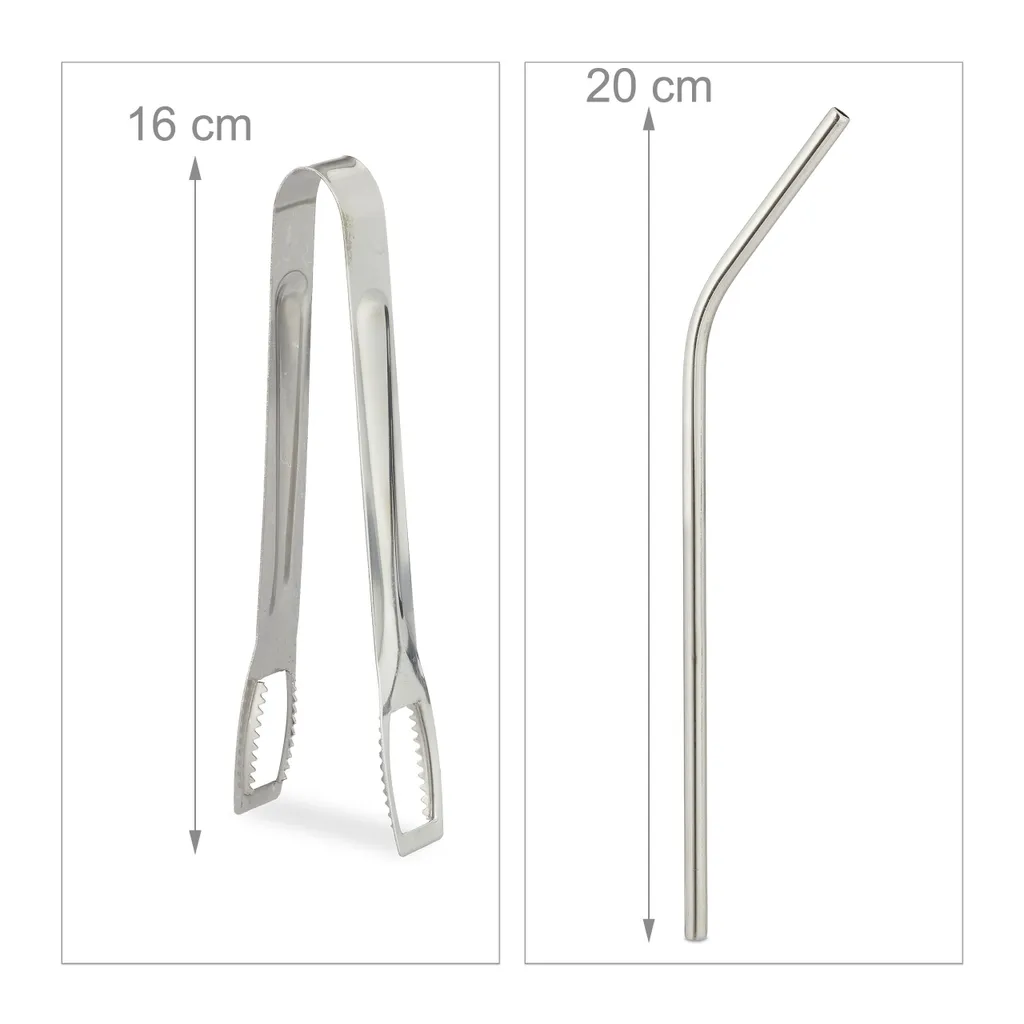 Relaxdays 4 Trinkgläser Mit Deckel Und Zubehör 5 Relaxdays 4 Trinkgläser Mit Deckel Und Zubehör – Bild 5